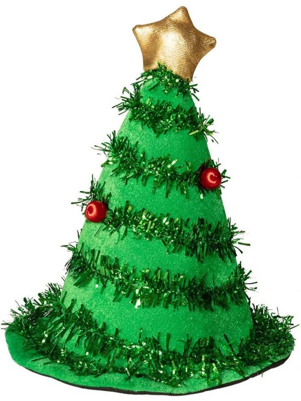 Hoge kerstboom hoed groen