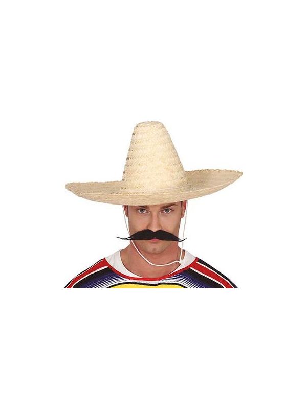 Hoge Mexicaanse sombrero beige