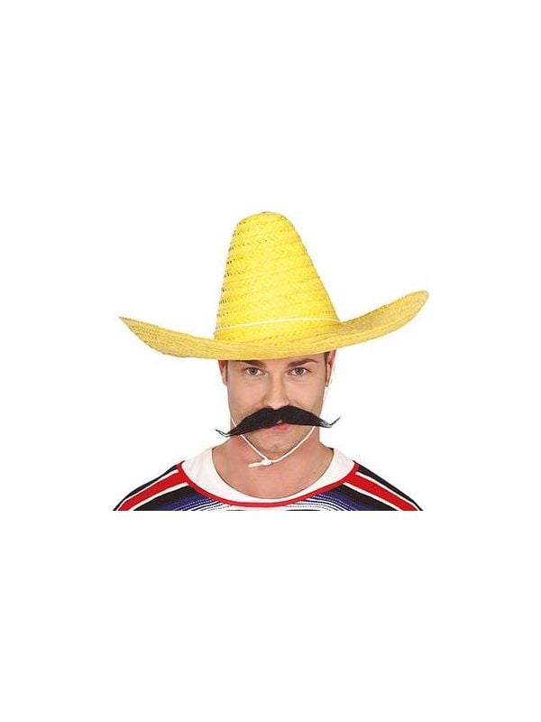 Hoge Mexicaanse sombrero geel