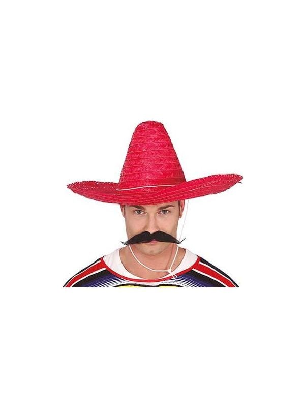 Hoge Mexicaanse sombrero rood