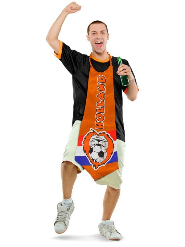 Hollandse voetbal XXL stropdas met leeuw main product photo