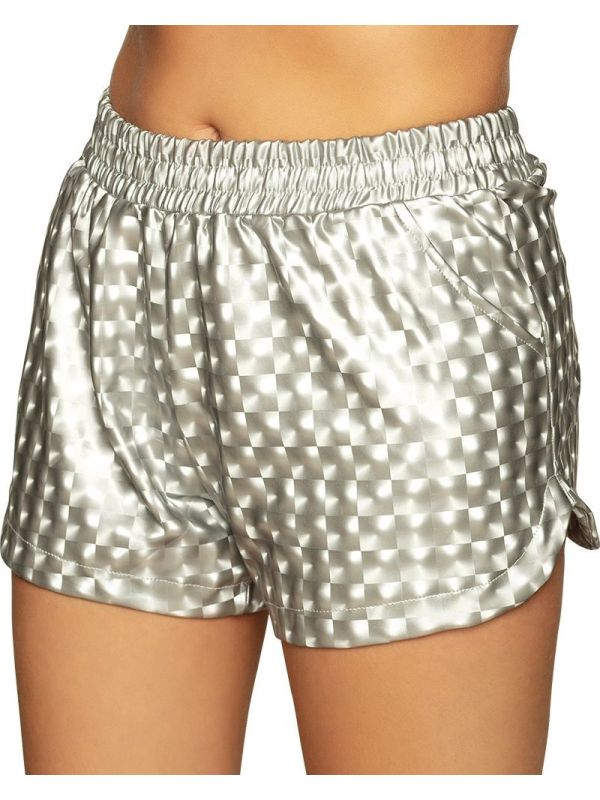 Holografische hotpants zilver