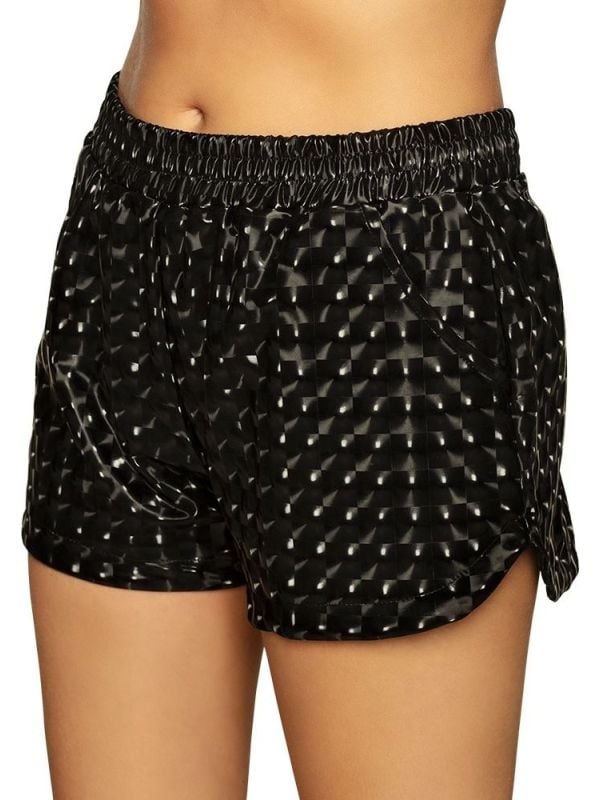 Holografische hotpants zwart