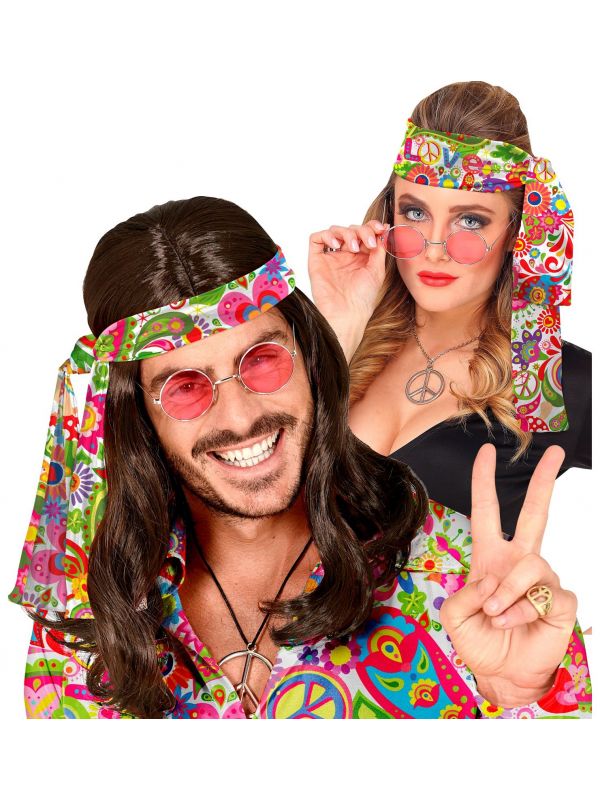 Hoofdband retro peace hippie