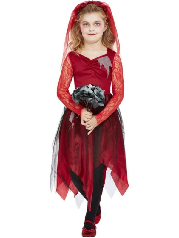 Horror Bruid Jurk Meisjes Rood main product photo
