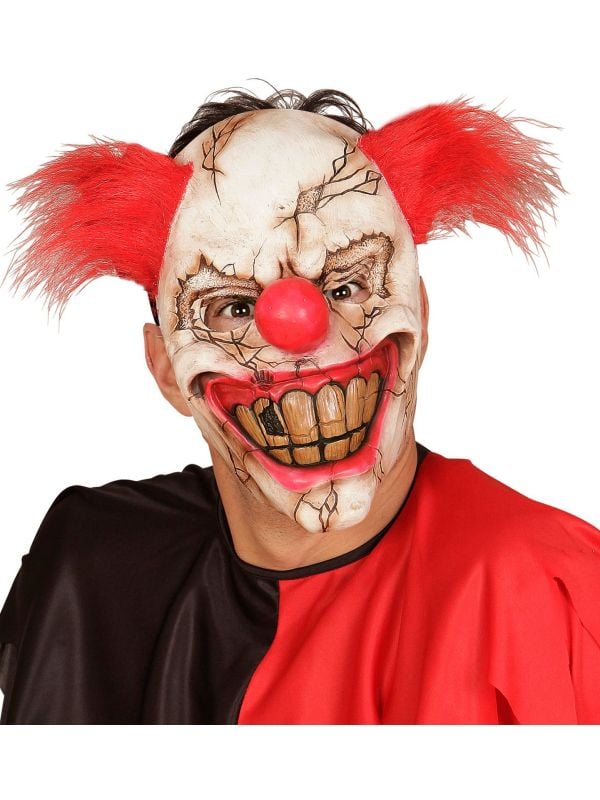 Horror clown met rood haar