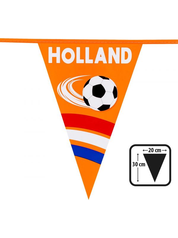 Hup Holland hup voetbal oranje vlaggenlijn 6 meter