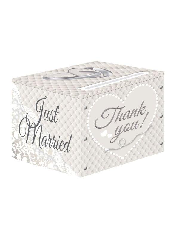 Huwelijk just married cadeau enveloppendoos