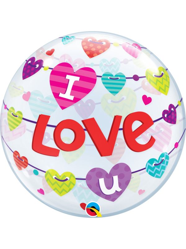 I Love You bubbles ballon 56 cm