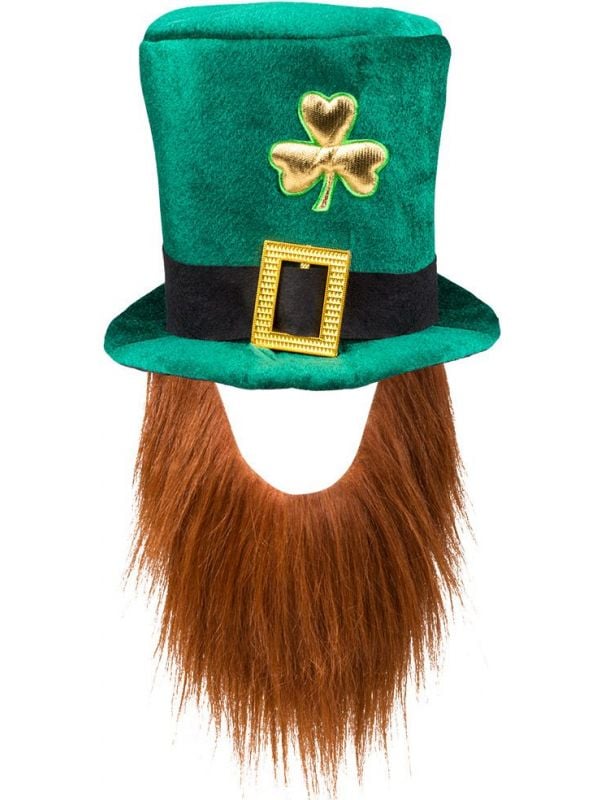 Ierse leprechaun hoed met baard
