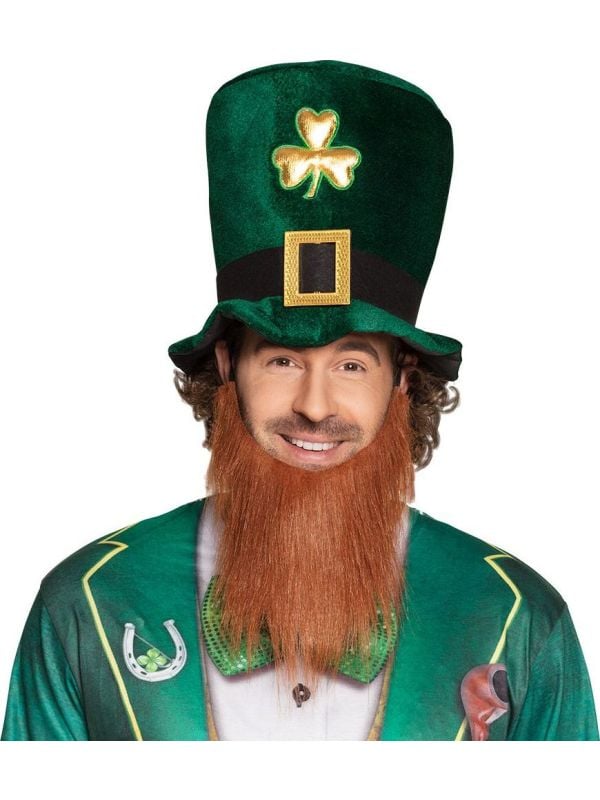 Ierse leprechaun hoed met baard