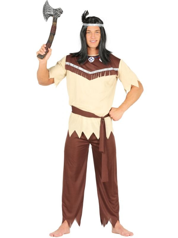 Indianen kostuum heren bruin