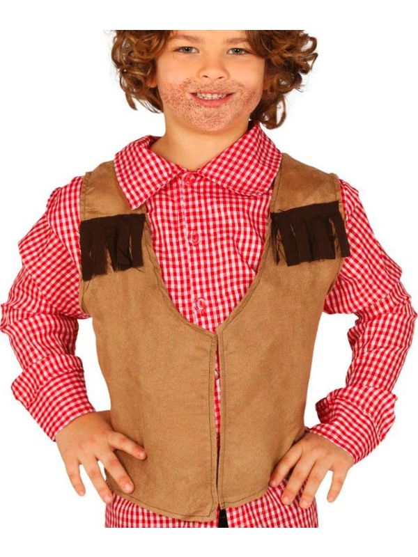 Indianen vest suedelook kind main product photo