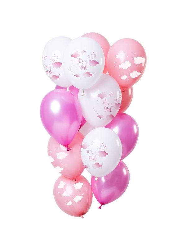 It's a girl roze ballonnen 12 stuks