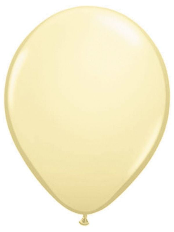 Ivoor witte metallic ballonnen 50 stuks 30cm