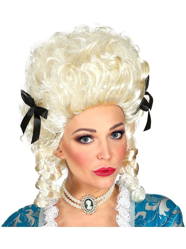 Ivoorkleurige koloniale pruik vrouw main product photo
