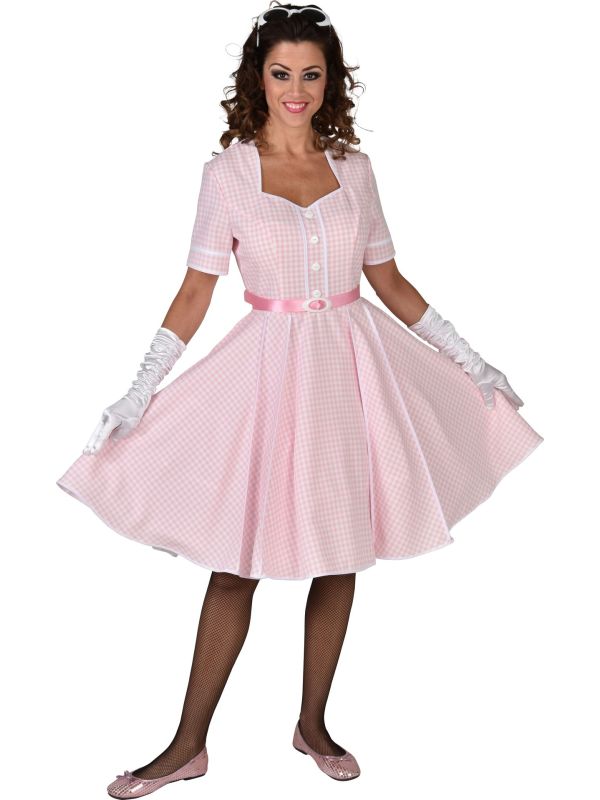 Jaren 50 jurkje roze main product photo