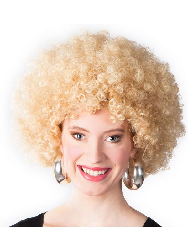 70 afro pruik blond | Feestkleding.nl