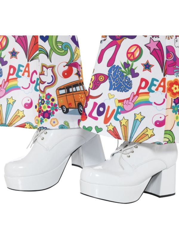 Jaren 70 mannen schoenen wit main product photo