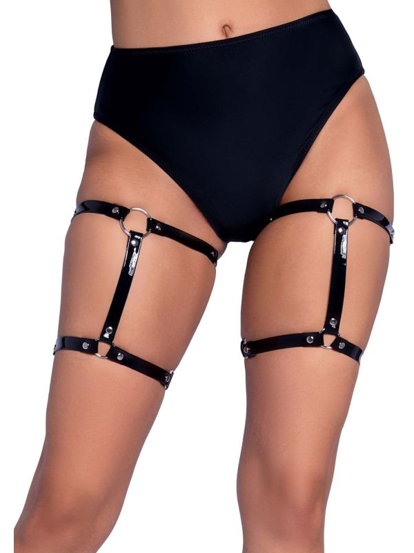 Jarretelgordel met studs zwart main product photo