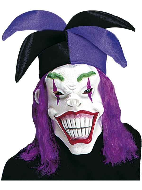 Joker masker met hoed en pruik