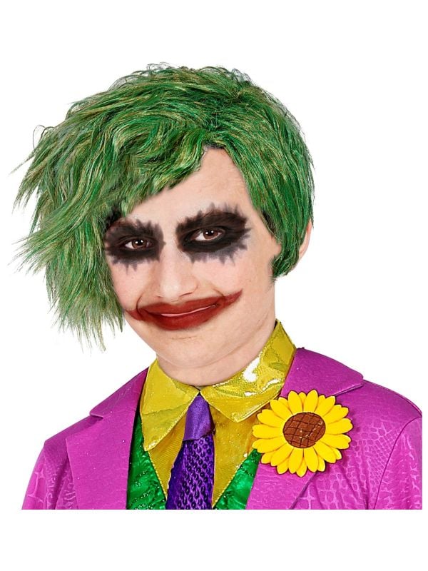 Joker pruik kinderen groen