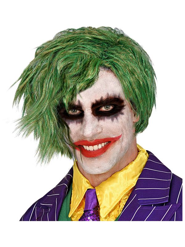 Joker pruik mannen groen
