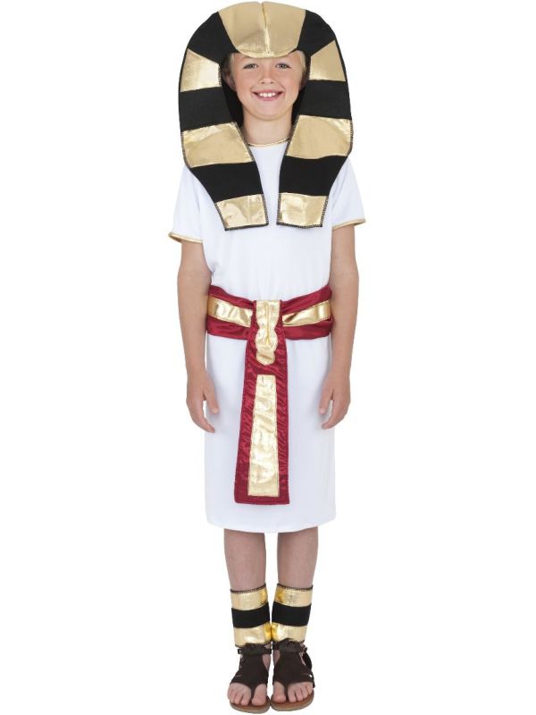 Jongens Toetanchamon outfit wit main product photo
