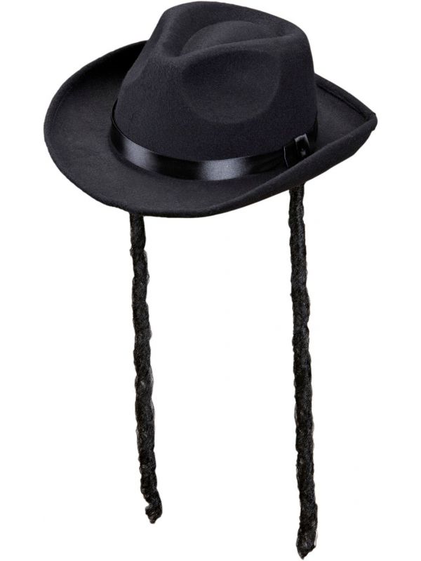 Joodse hoed met pijpenkrullen