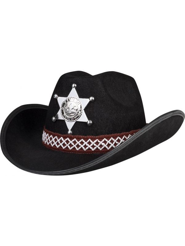 Junior sheriff hoed zwart