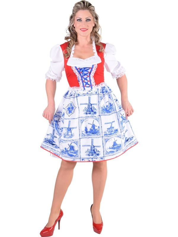 Jurk delfts blauw vrouwen main product photo