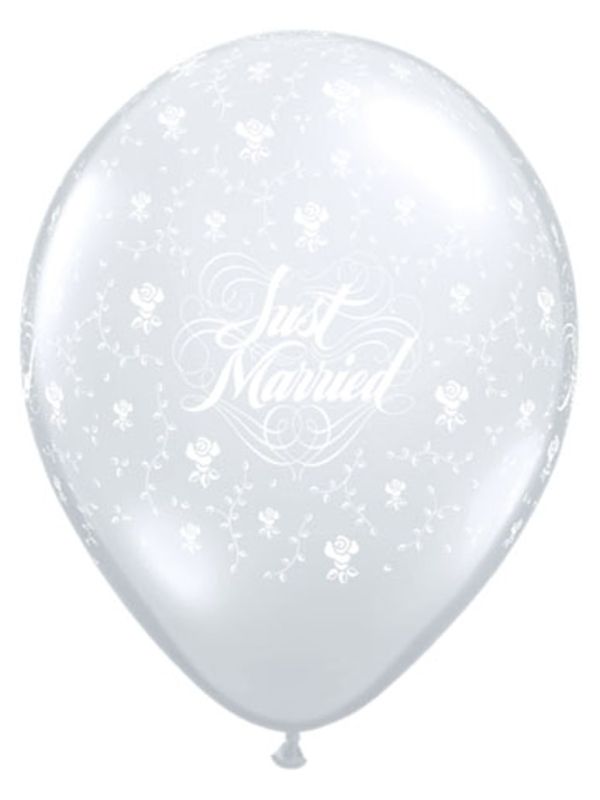 Just married diamonds ballonnen 50 stuks