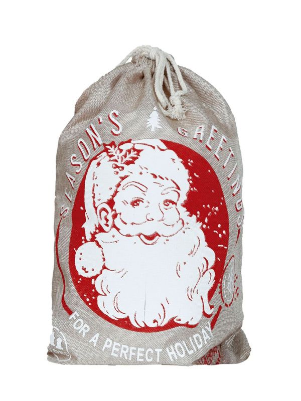 Jute cadeau zak kerstman main product photo