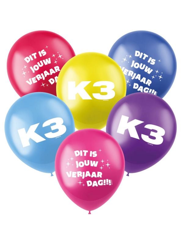 K3 verjaardag ballonnen set