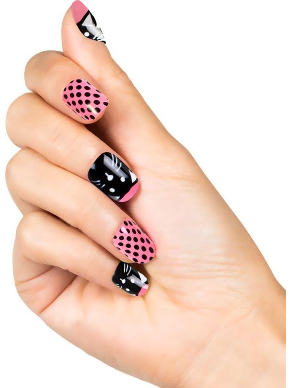 Katten nepnagels roze zwart