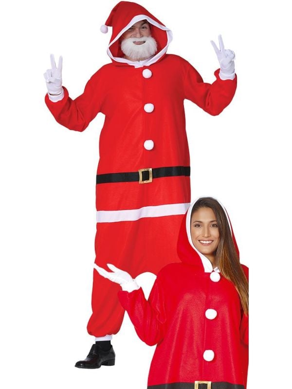 Kerstman onesie huispak