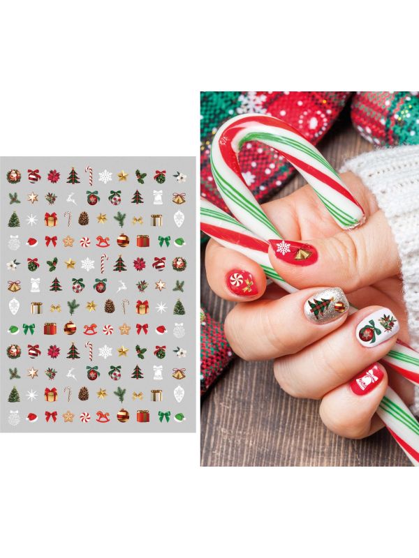 Kerstmis nagelstickers klassiek