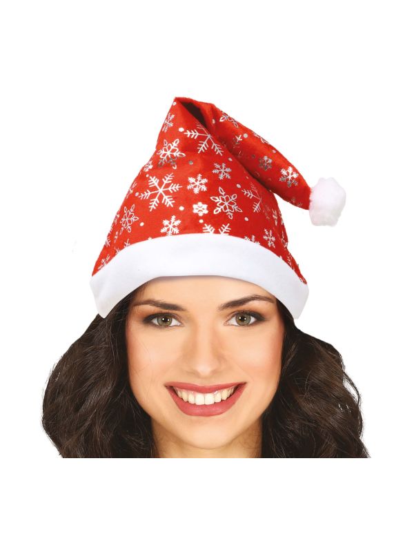 Kerstmuts rood met sneeuwvlok decoratie main product photo