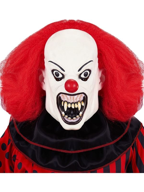 Killer clown masker met pruik