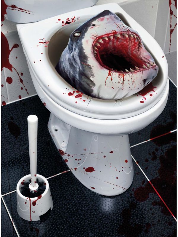 Killer shark toilet decoratie 30 x 40 cm main product photo