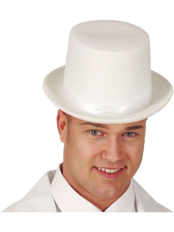 Klassieke hoge hoed wit