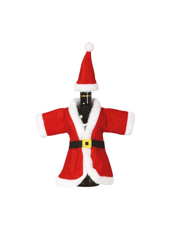 Klassieke kerstman wijnfles versiering 40cm main product photo