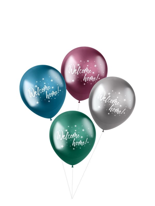 Kleuren shimmer ballonnen Welcome home