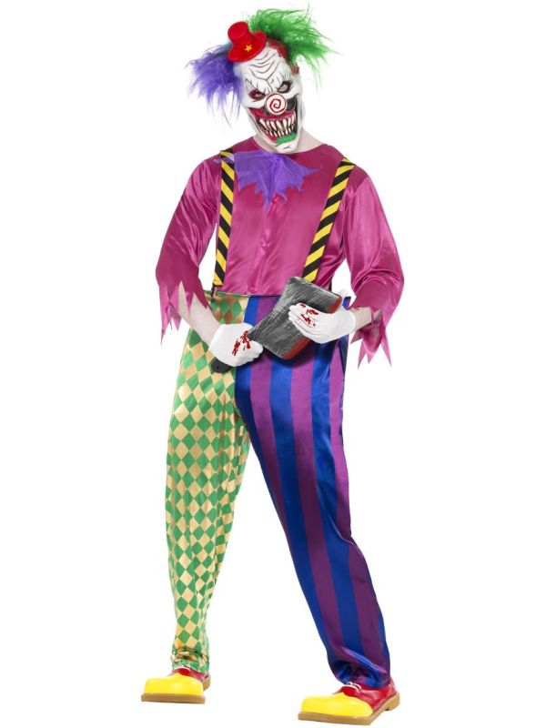 Kleurige killer clown outfit main product photo