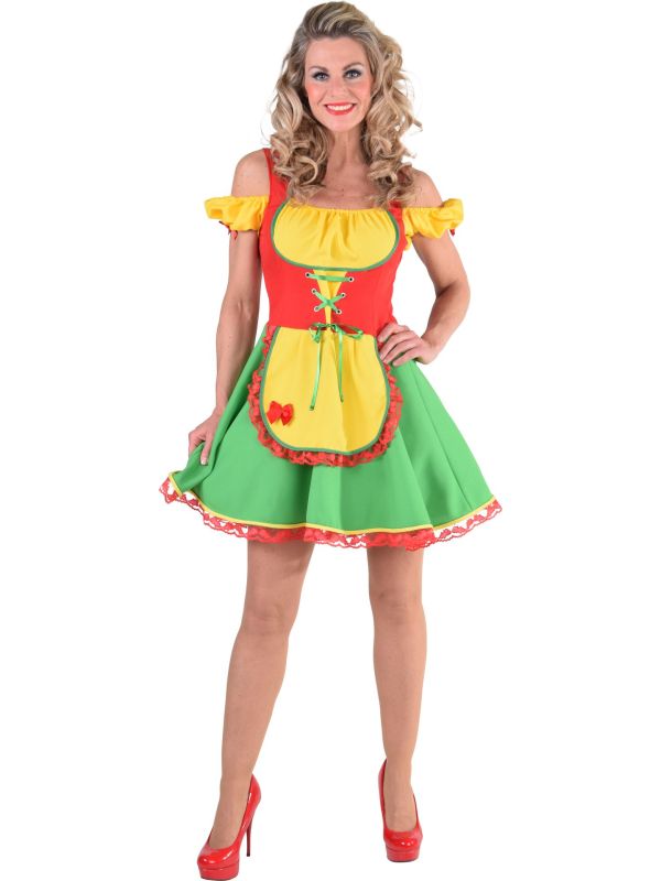 Kleurrijk oktoberfest jurkje vrouwen main product photo