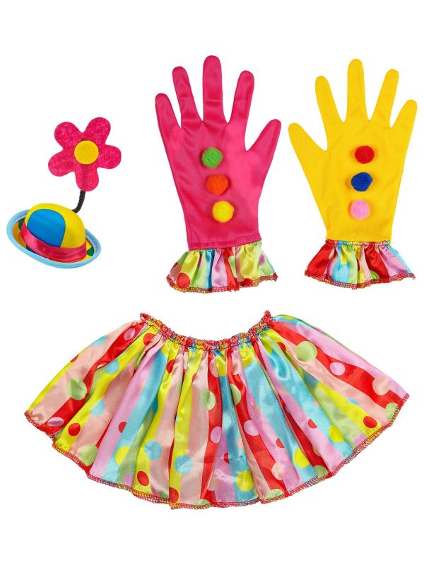 Kleurrijke accessoire set clown