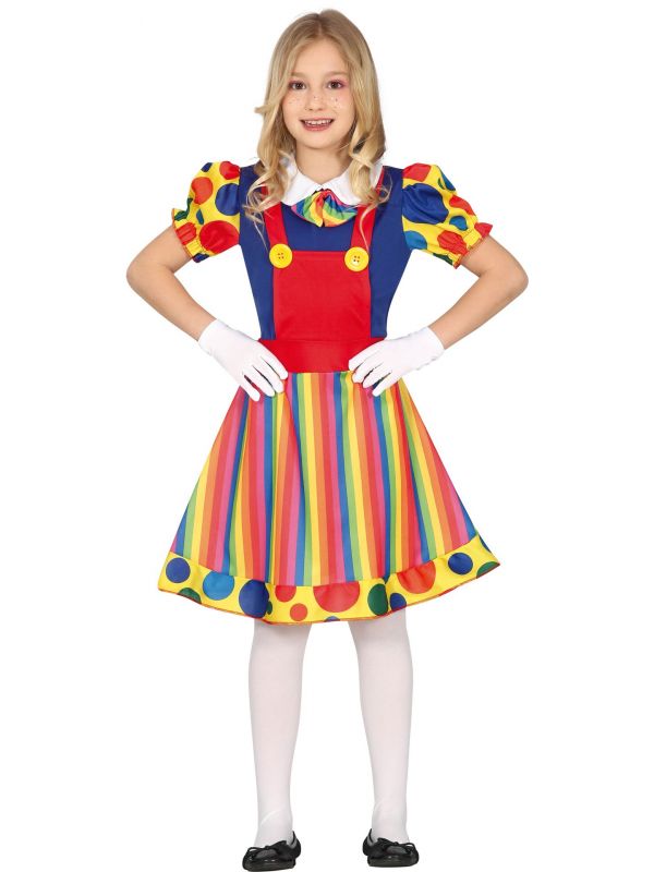 Kleurrijke clown outfit meisjes