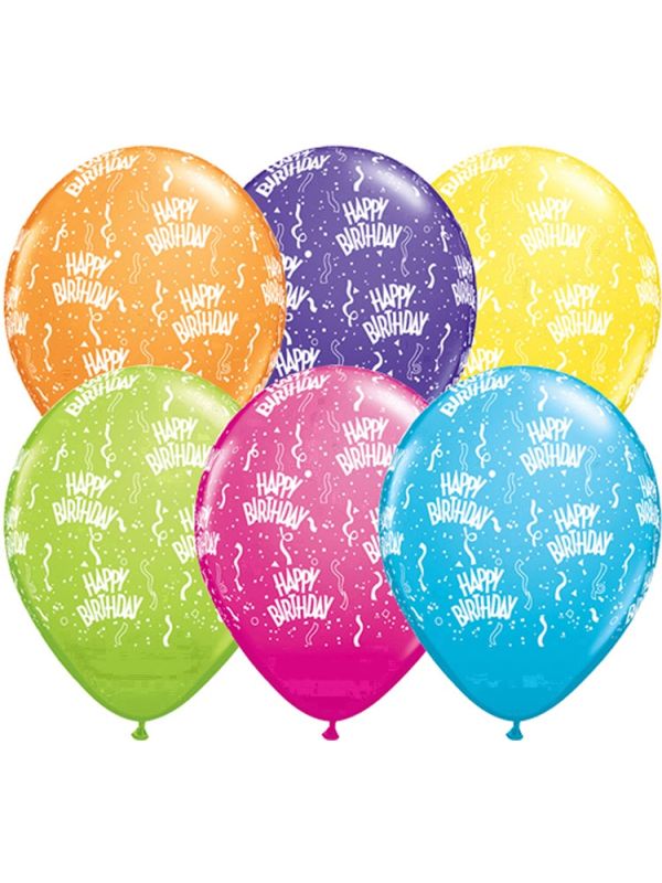 Kleurrijke happy birthday ballonnen 25 stuks main product photo