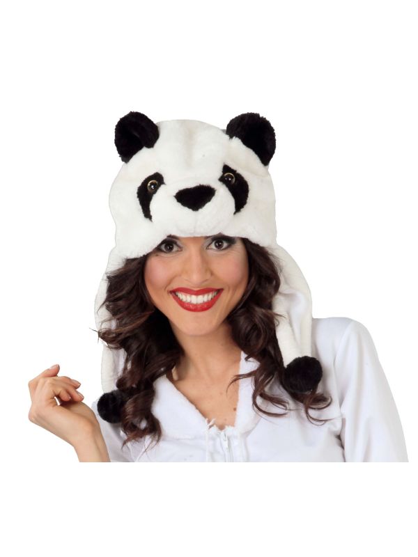 Knuffelzachte pandabeer muts main product photo