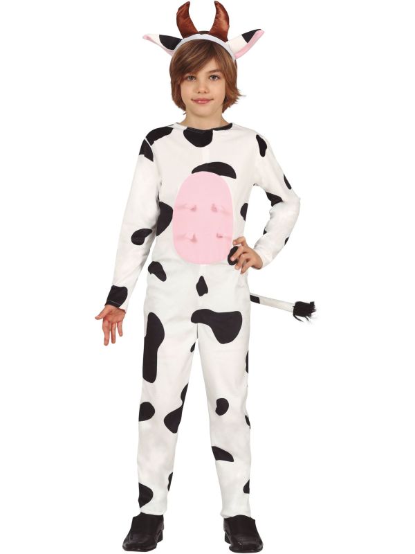 Koe onesie met staart outfit jongens main product photo
